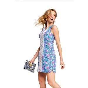 Lilly Pulitzer for Target 20th Anniversary Collection Blue Pink Shift Dress sz 4
